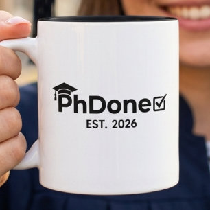 Tasse 2 Couleurs Cadeau de remise des diplômes PhD 2026 Diplôme de 