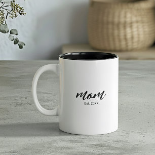 Tasse 2 Couleurs Cadeau de script de maman établi