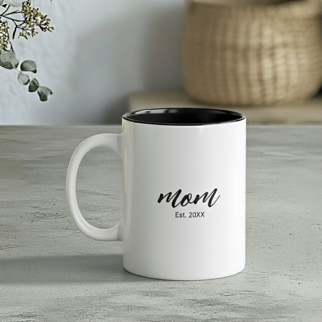 Tasse 2 Couleurs Cadeau de script de maman établi (Créateur téléchargé)