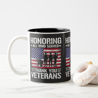 Tasse 2 Couleurs Cadeau de service militaire patriotique Merci aux