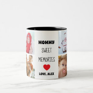 Tasse 2 Couleurs Cadeau de souvenirs doux personnalisé 8 photos pou
