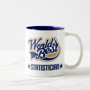 Tasse 2 Couleurs Cadeau de statisticien (mondes meilleurs)