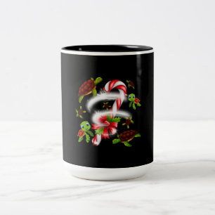 Tasse 2 Couleurs Cadeau de tortue   Turtle Candy Sweet Christmas