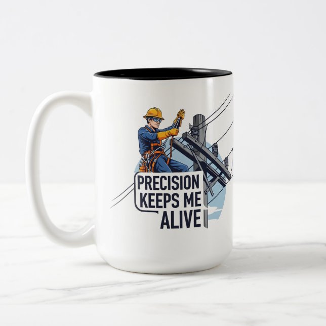 Tasse 2 Couleurs Cadeau de travailleur utilitaire professionnel séc (Gauche)