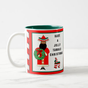 Tasse 2 Couleurs Cadeau de vacances Feliz Navidad