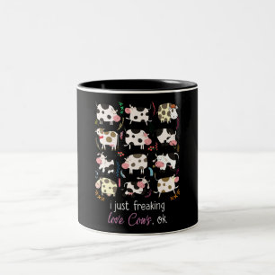 Tasse 2 Couleurs Cadeau de vache  J'Ai Juste Frappé Les Vaches D'Am