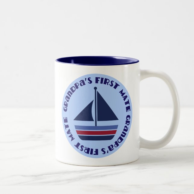 Tasse 2 Couleurs Cadeau de voilier de navigation du premier (Droit)