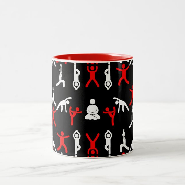 Tasse 2 Couleurs Cadeau de yoga unique (Centre)