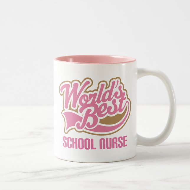Tasse 2 Couleurs Cadeau d'infirmière d'école (Droit)