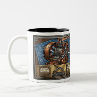 Tasse 2 Couleurs Cadeau d'ingénieur électricien en énergie