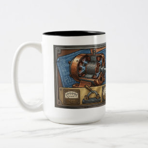 Tasse 2 Couleurs Cadeau d'ingénieur électricien en énergie