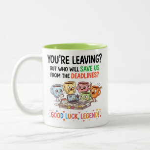 Tasse 2 Couleurs Cadeau drôle d'adieu à un collègue de travail