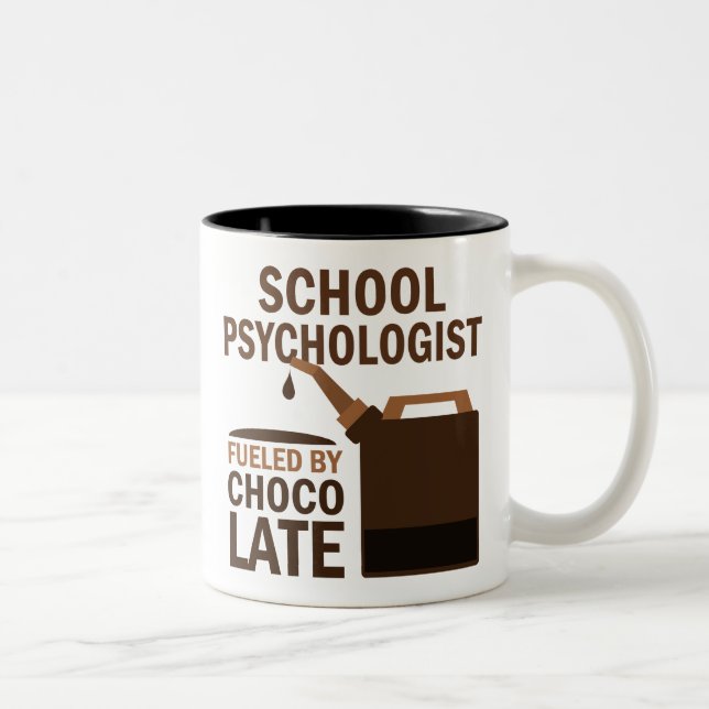 Tasse 2 Couleurs Cadeau (drôle) de psychologue d'école (Droit)