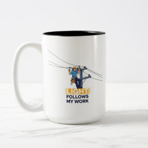 Tasse 2 Couleurs Cadeau drôle d'électricien ouvrier d'utilité