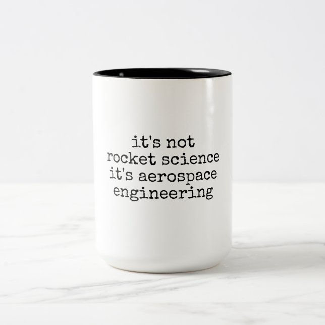 Tasse 2 Couleurs Cadeau drôle d'ingénieur aérospatial pas science f (Centre)