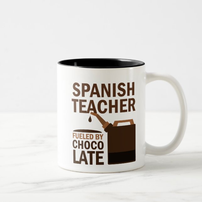 Tasse 2 Couleurs Cadeau (drôle) espagnol de professeur (Droit)