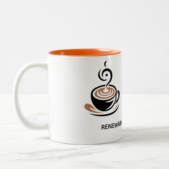Tasse 2 Couleurs Cadeau drôle expert en énergie renouvelable (Gauche)