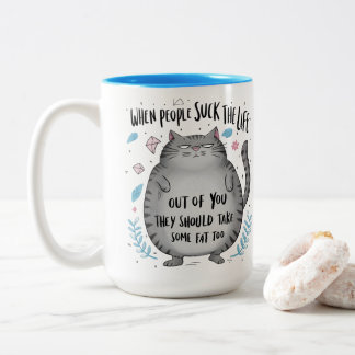 Tasse 2 Couleurs Cadeau drôle pour amateur de chats