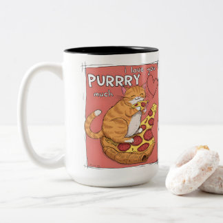 Tasse 2 Couleurs Cadeau drôle pour amateur de chats Je t'aime beauc