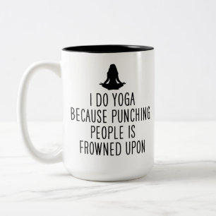Tasse 2 Couleurs Cadeau drôle pour professeur de yoga Je fais du yo