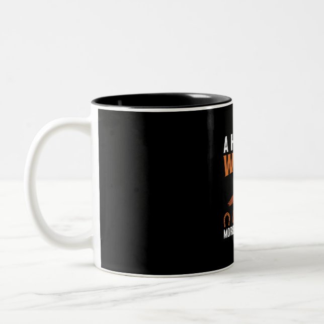 Tasse 2 Couleurs Cadeau Équestre | Un Cheval Vaut (Gauche)