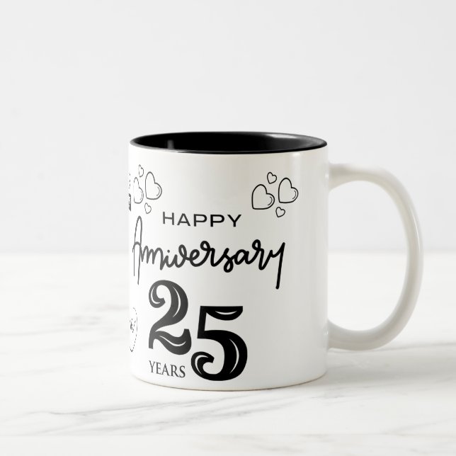 Tasse 2 Couleurs cadeau jubilé argent (Droit)