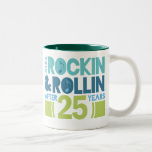 Tasse 2 Couleurs Cadeau Mariage du 25e anniversaire
