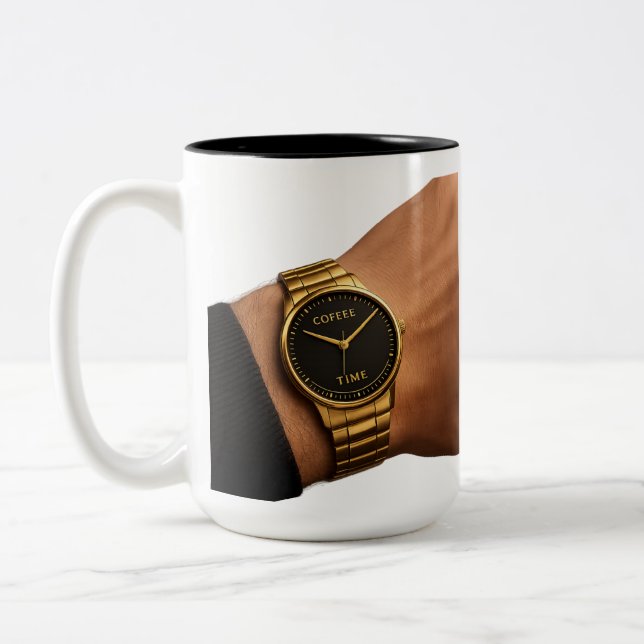 Tasse 2 Couleurs | Cadeau minimal pour amateur de café (Gauche)