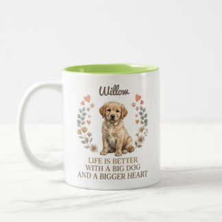 Tasse 2 Couleurs Cadeau personnalisé de Golden Retriever pour les a