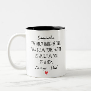 Tasse 2 Couleurs "Cadeau personnalisé de père à fille 'Te regarder