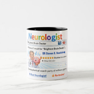Tasse 2 Couleurs Cadeau personnalisé drôle Meilleur neurologue