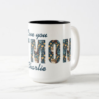 Tasse 2 Couleurs Cadeau Personnalisé | Maman de Chat Je T'Aime |  M