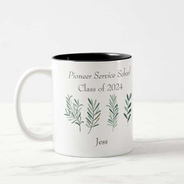 Tasse 2 Couleurs Cadeau personnalisé pour 2024 JW pionnier Coffee M (Gauche)