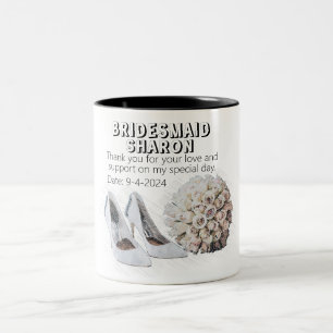 Tasse 2 Couleurs Cadeau personnalisé pour demoiselle d'honneur