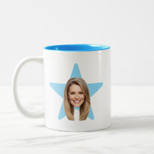 Tasse 2 Couleurs Cadeau photo personnalisé étoile de bureau drôle