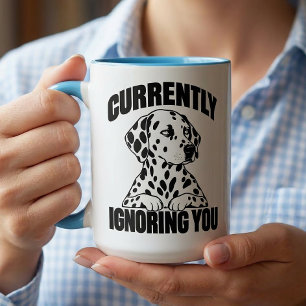 Tasse 2 Couleurs Cadeau pour amateur de chiots dalmatiens introvert