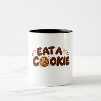 Tasse 2 Couleurs Cadeau pour amateur de cookies Design de cookie au