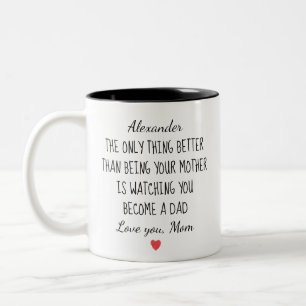 Tasse 2 Couleurs Cadeau pour Fils de la part de Maman qui te regard