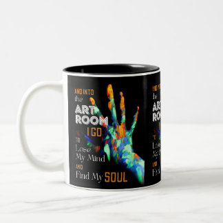 Tasse 2 Couleurs Cadeau Pour L'Artiste, Dans La Salle D'Art I Go