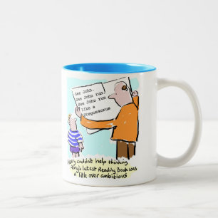Tasse 2 Couleurs Cadeau pour l'enseignant. Livre de lecture d'enfan
