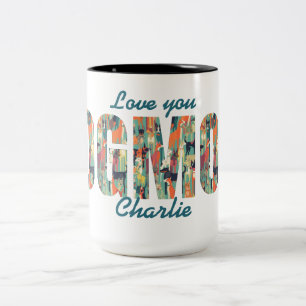 Tasse 2 Couleurs Cadeau pour Maman Chienne Je t'aime Photo personna