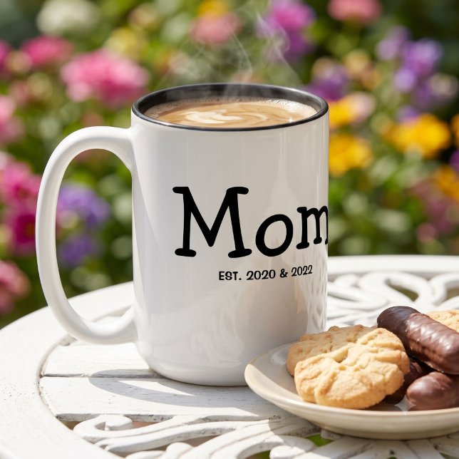 Tasse 2 Couleurs Cadeau pour maman établie (Créateur téléchargé)