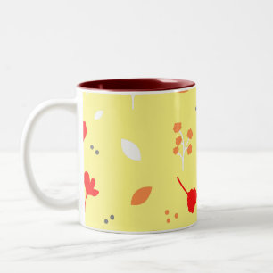 Tasse 2 Couleurs Cadeau rose Fleur Chic Monogramme