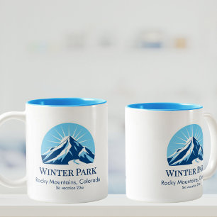 Tasse 2 Couleurs Cadeau souvenir de la station de ski Winter Park C