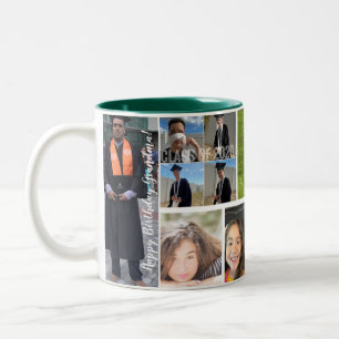 Tasse 2 Couleurs Cadeau spécial collage de photos de grand-mère pou