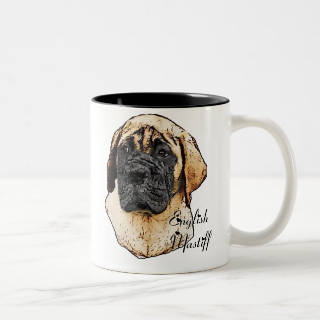 Tasse 2 Couleurs Cadeaux anglais d'art de mastiff (Droit)