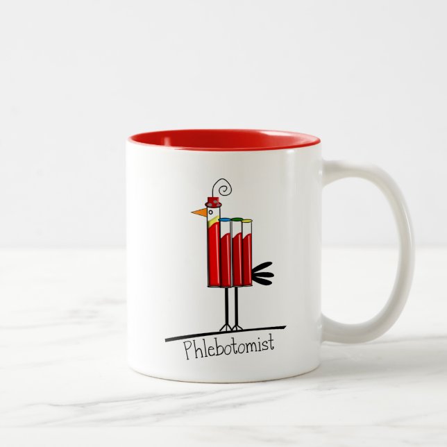 Tasse 2 Couleurs Cadeaux "Blood Tube Bird" (Droit)