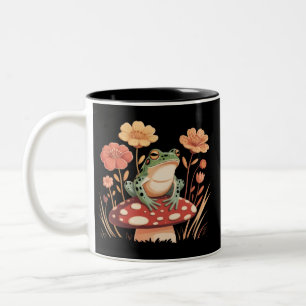 Tasse 2 Couleurs Cadeaux d'amoureux de grenouille botanique Fleur f