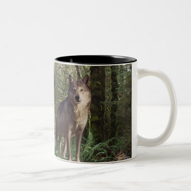 Tasse 2 Couleurs Cadeaux d'animaux forestiers (Droit)