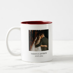 Tasse 2 Couleurs Cadeaux d'anniversaire personnalisés - Couple pers
